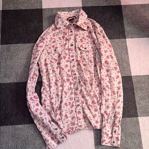 Gap Floral Button-Up Shirt size 0